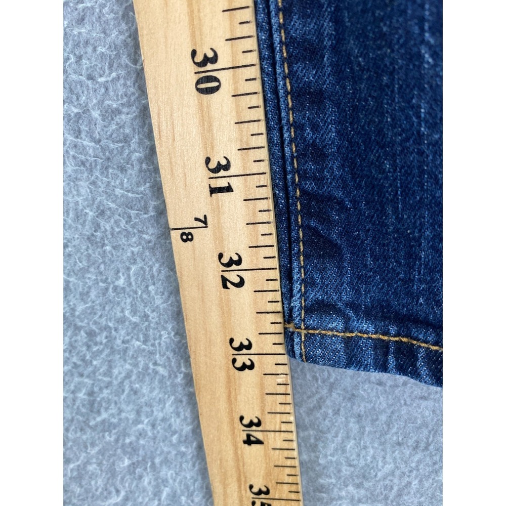 Levi's 502 Men's Jeans Size 30x34 Premium Big E Stretch Blue Denim Dark Wash - Picture 8 of 14